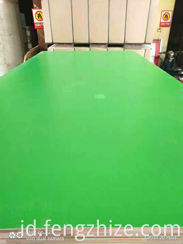 GREEN PP PLASTIC FACED PLYWOOD